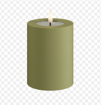 Green Outdoor LED Candle 7.5x10cm