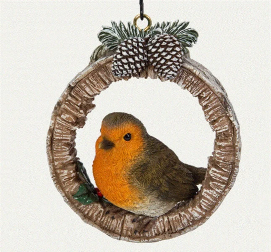 VA Hanging Robin on Birch Log