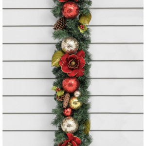 Magnolia/Cone/Ball Garland 6Ft