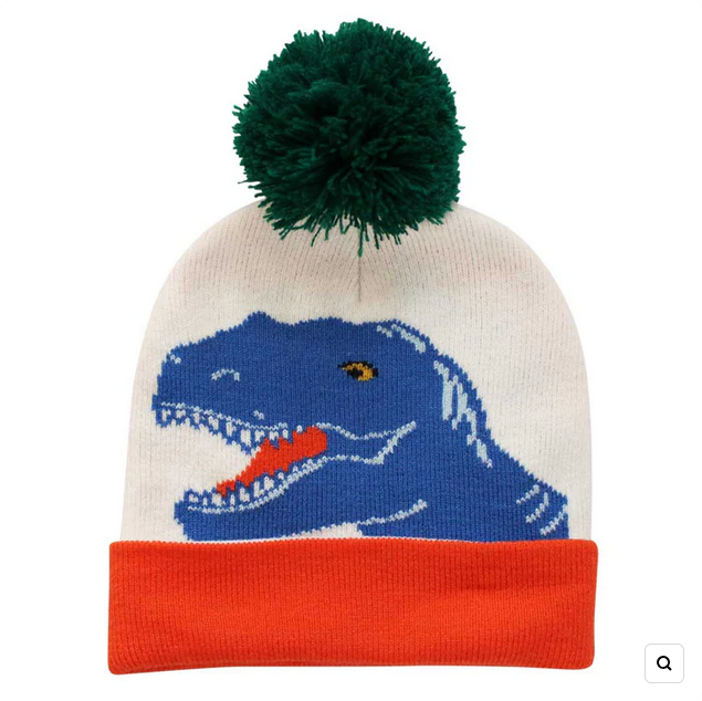 Colourful Dinosaur Knitted Hat