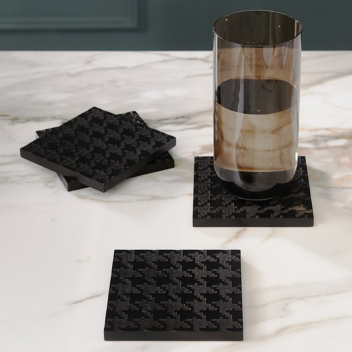 Pied-de-Poule Coasters Set/4