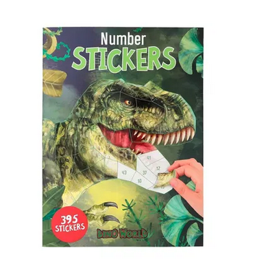 Dino World Number Sticker