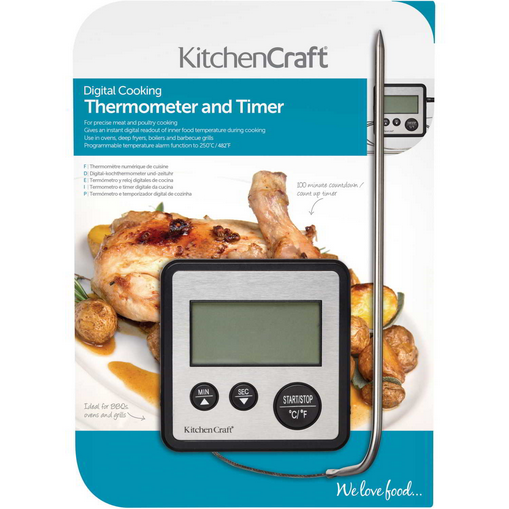 KC Timer/Thermometer - Black 24 Hour