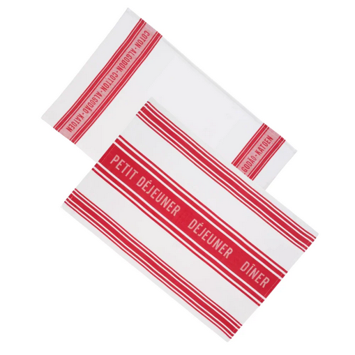 Tea Towels Jacquard Red