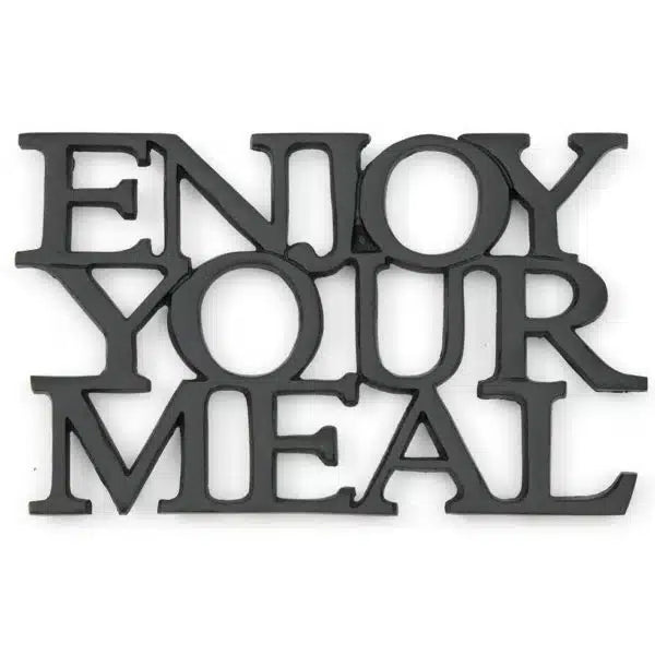 Enjoy Your Meal Trivet black