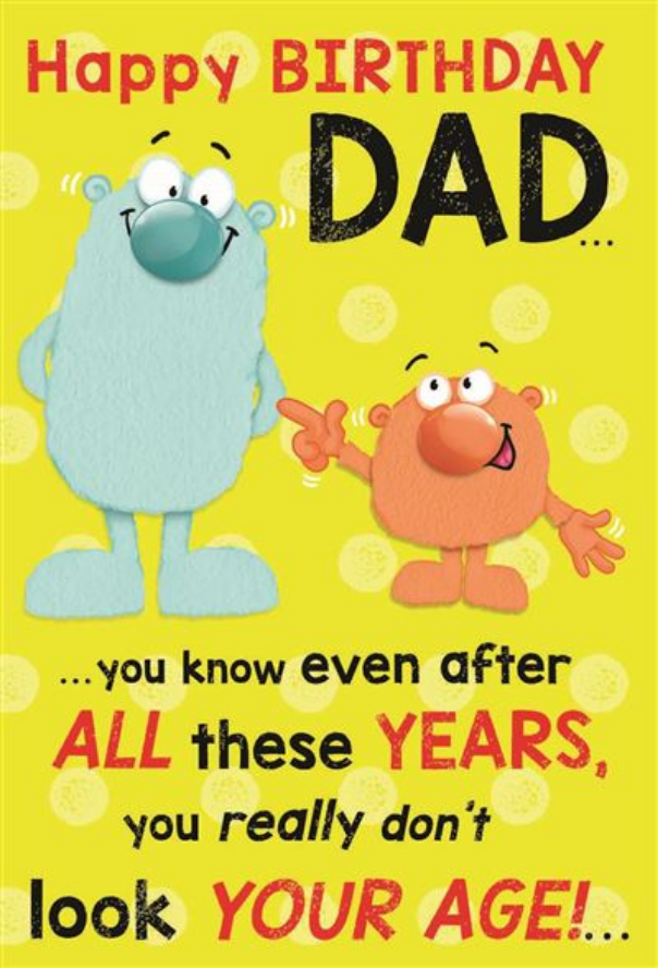 Birthday Card - Dad Yellow