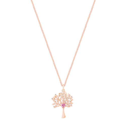 Tree of Life Pink Heart Pendant