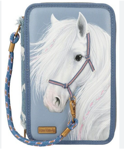 Miss Melody Triple Pencil Case - Denim