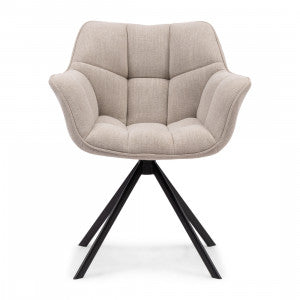 Carnaby Dining Armchair, mouliné linen, fabulous flax