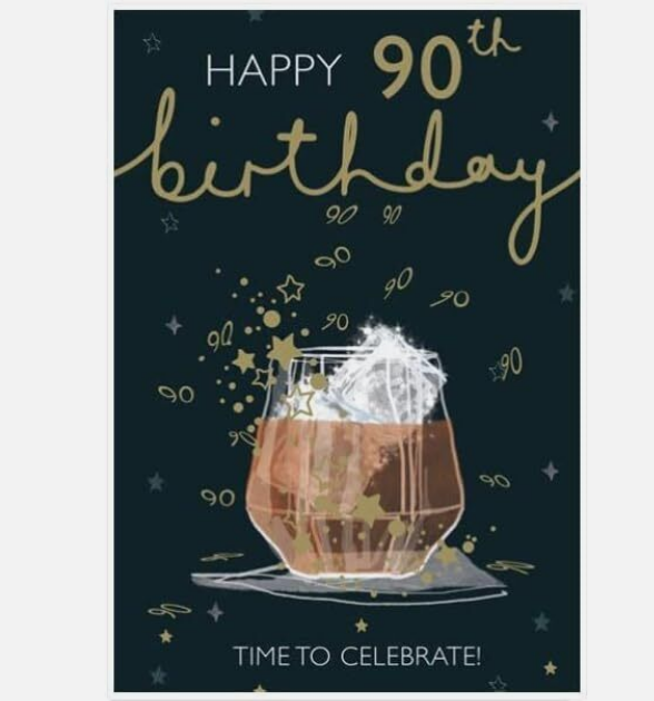 Birthday Card - 90th Whiskey