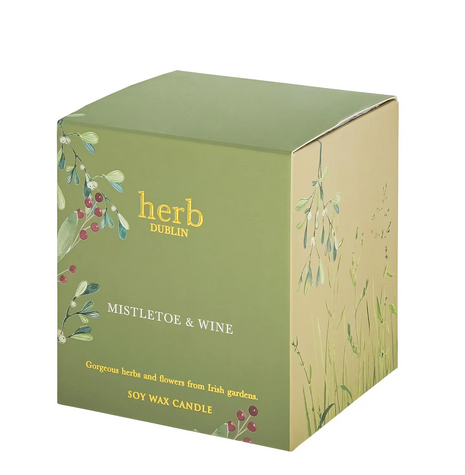 Herb Christmas Candle - Mistletoe & Wine