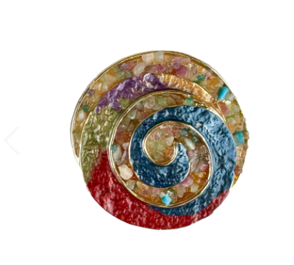 SHS Magnetic Brooch - Mosaic Spirals