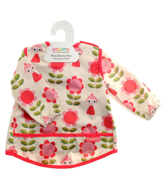 Coverall Feeding Bib - Fairy Garden