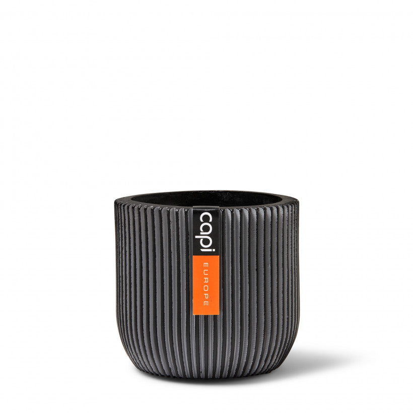Groove Egg Planter Black 18cm
