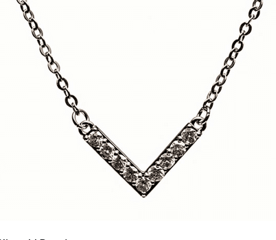 Silver V Pendant