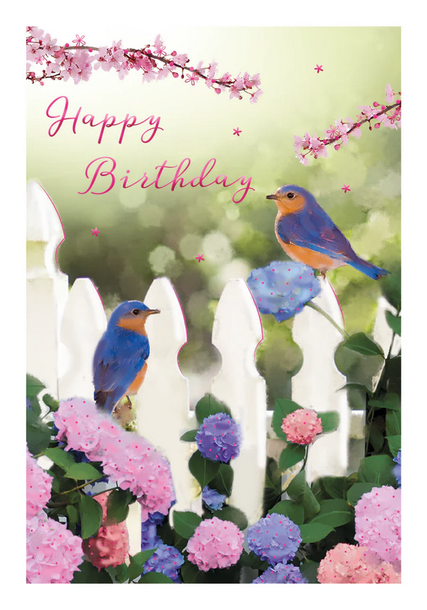 Birthday Card - Bluebirds
