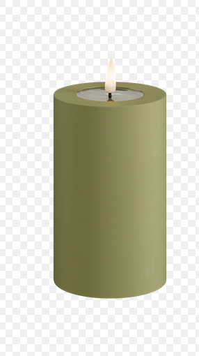 Green Outdoor LED Candle 7.5x12.5cm