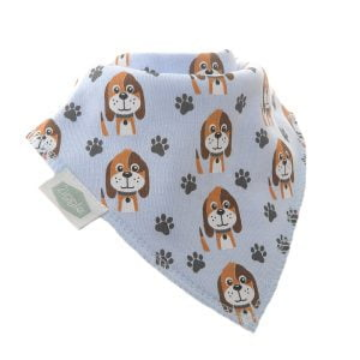 Puppy Print Blue Bib