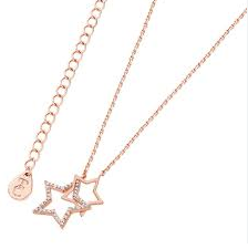 Star Interlocking Pendant Rose Gold