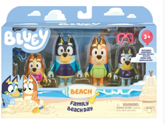 Bluey Beach Day 4 Figure Pack S9