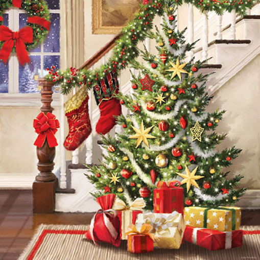 Paper Napkins - Decorated Staircase