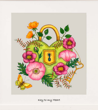 Key To My Heart 6x6 BN