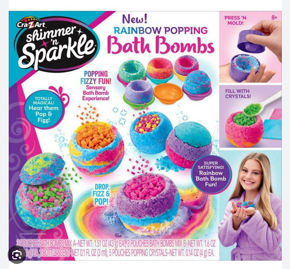 Shimmer 'n Sparkle - Rainbow Pop Bath Bomb