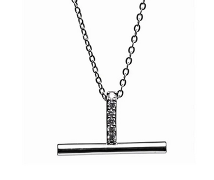 Silver T-Bar Pendant