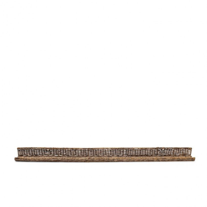 Rustic Rattan Wall Decoration Shelf 115 cm
