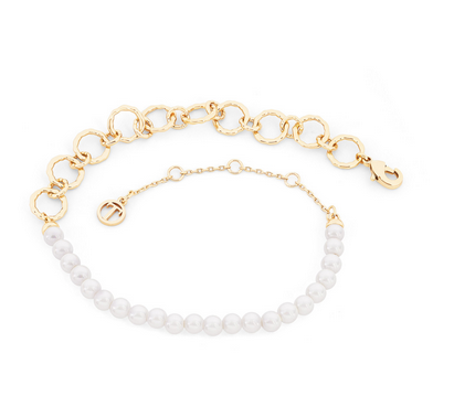 Pearl & Rings Bracelet Gold