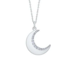 Half Moon Pendant Silver