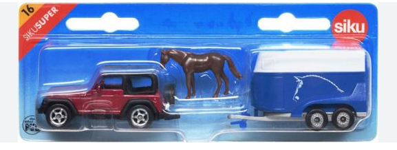 Jeep w/Horse & Trailer