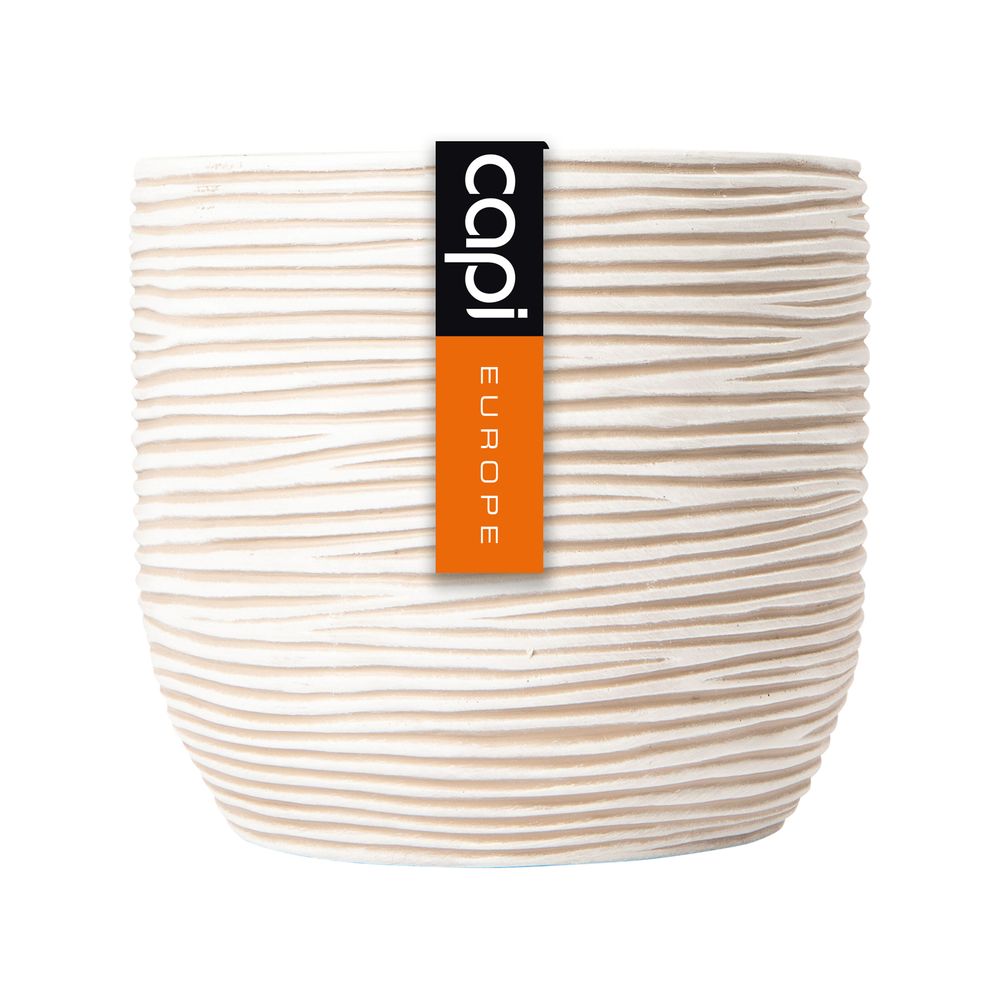 Rib Egg Planter Ivory 18cm Dia