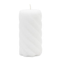 Twisted Pillar Candle off-white 8x15