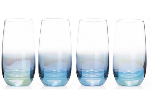 Grey Lustre Hi-Ball Glass Set/4