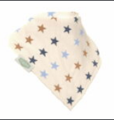 Blue & Beige Stars Bib