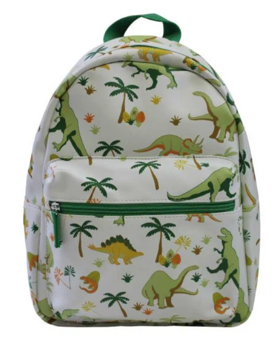 Green Dinosaur Print Backpack