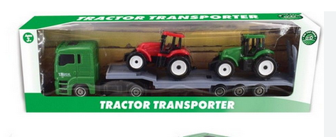 Tractor Transporter w/Two Tractors
