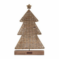 Rustic Rattan Flat Christmas Tree