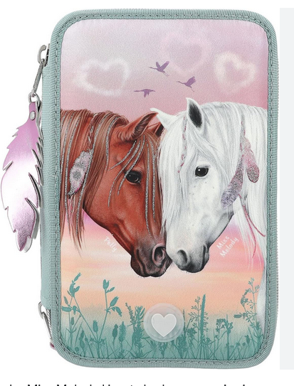 Miss Melody Triple Pencil Case - Hearts