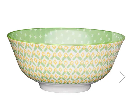Kitchen Craft Bowl 11 - Green & Yellow