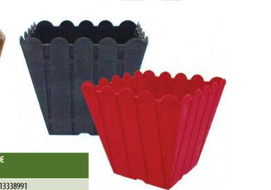 Picket Fence Planter 20cm - Red
