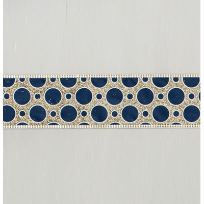 Circle Pattern Ribbon Blue/Gold