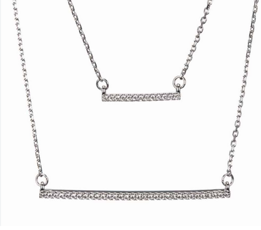 Silver Double Layered Pendant