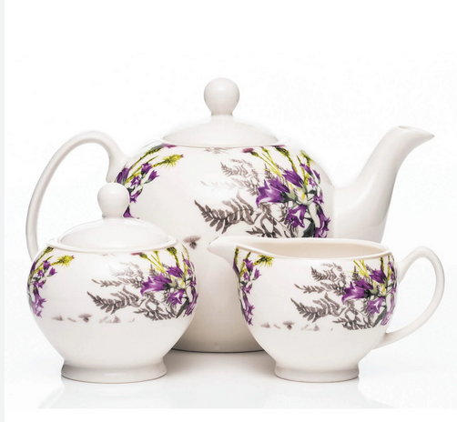 White Thistle 3 Piece Tea Set