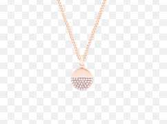 Half Pave Rose Gold Pendant