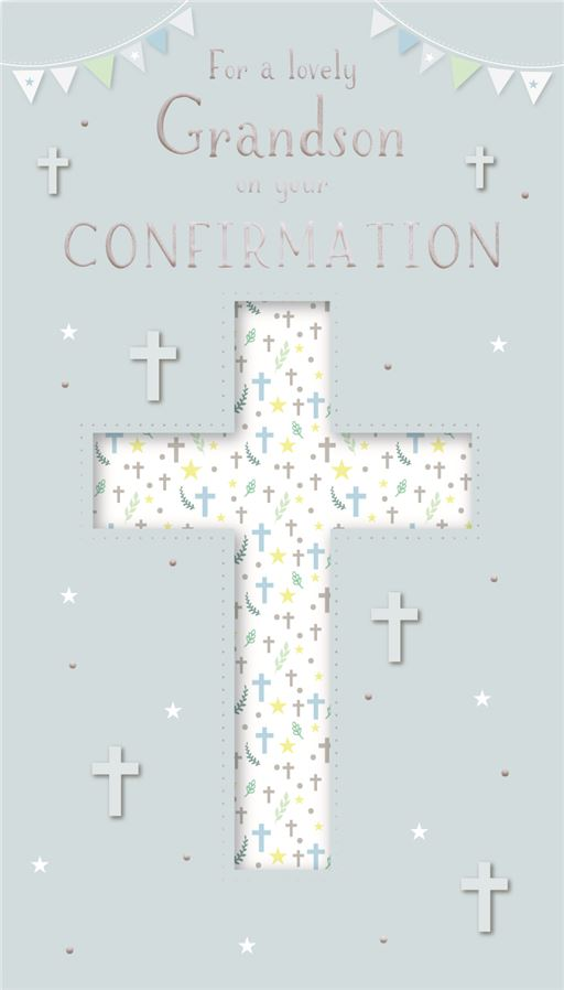 Confirmation Grandson - Cross Blue