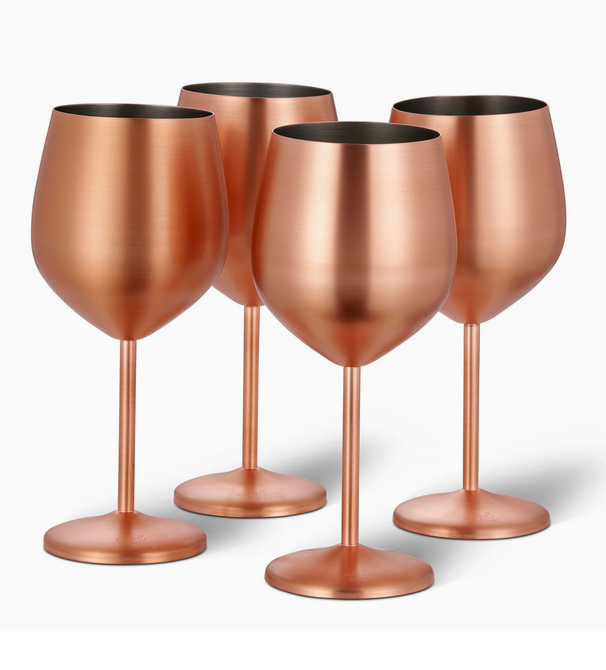 Wine Glass Set/4 - Matte Rose Gold
