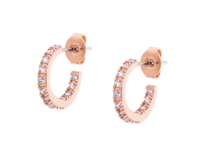 Circle Pave RG Hoop Earrings