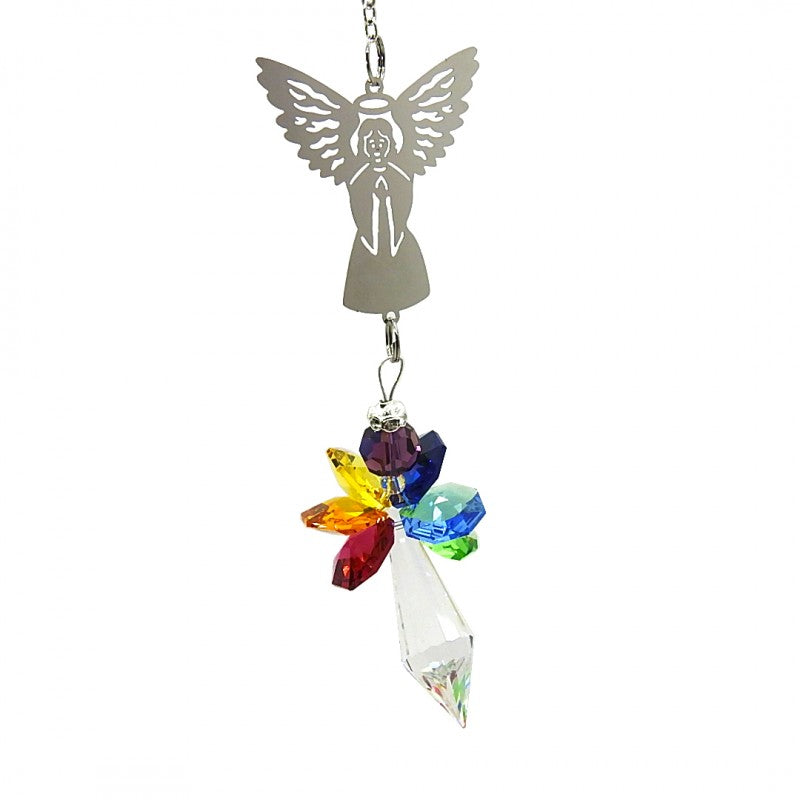 Crystal Chakra Angel - Silver Angel 38mm